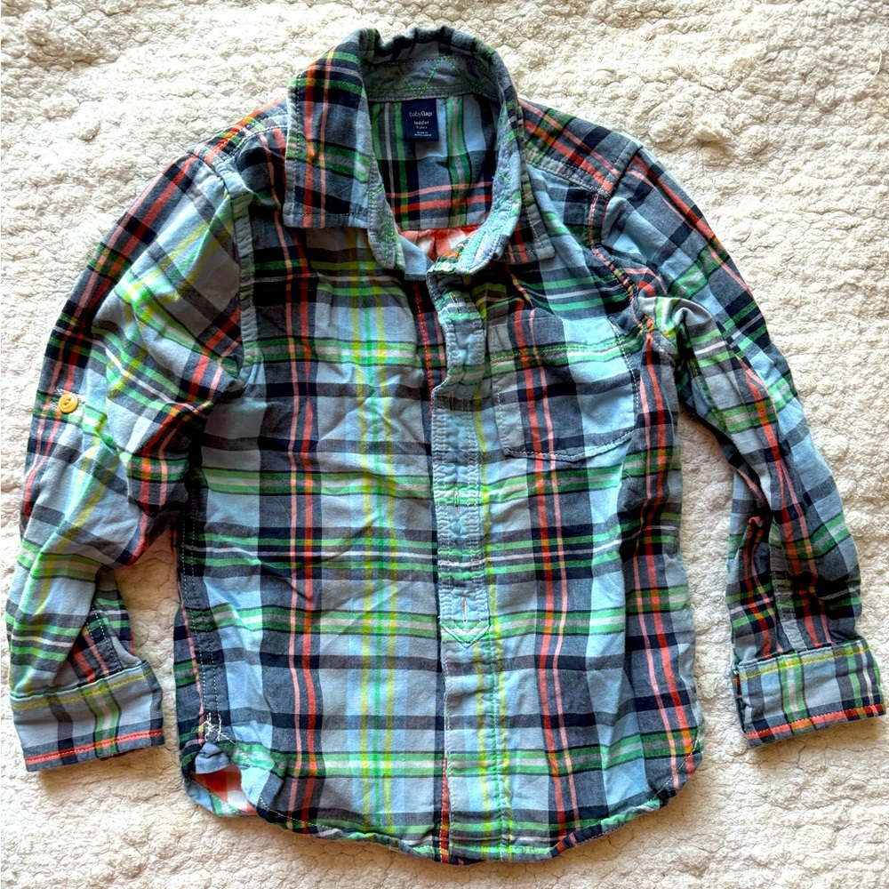 BabyGap plaid button down shirt size 5 yr